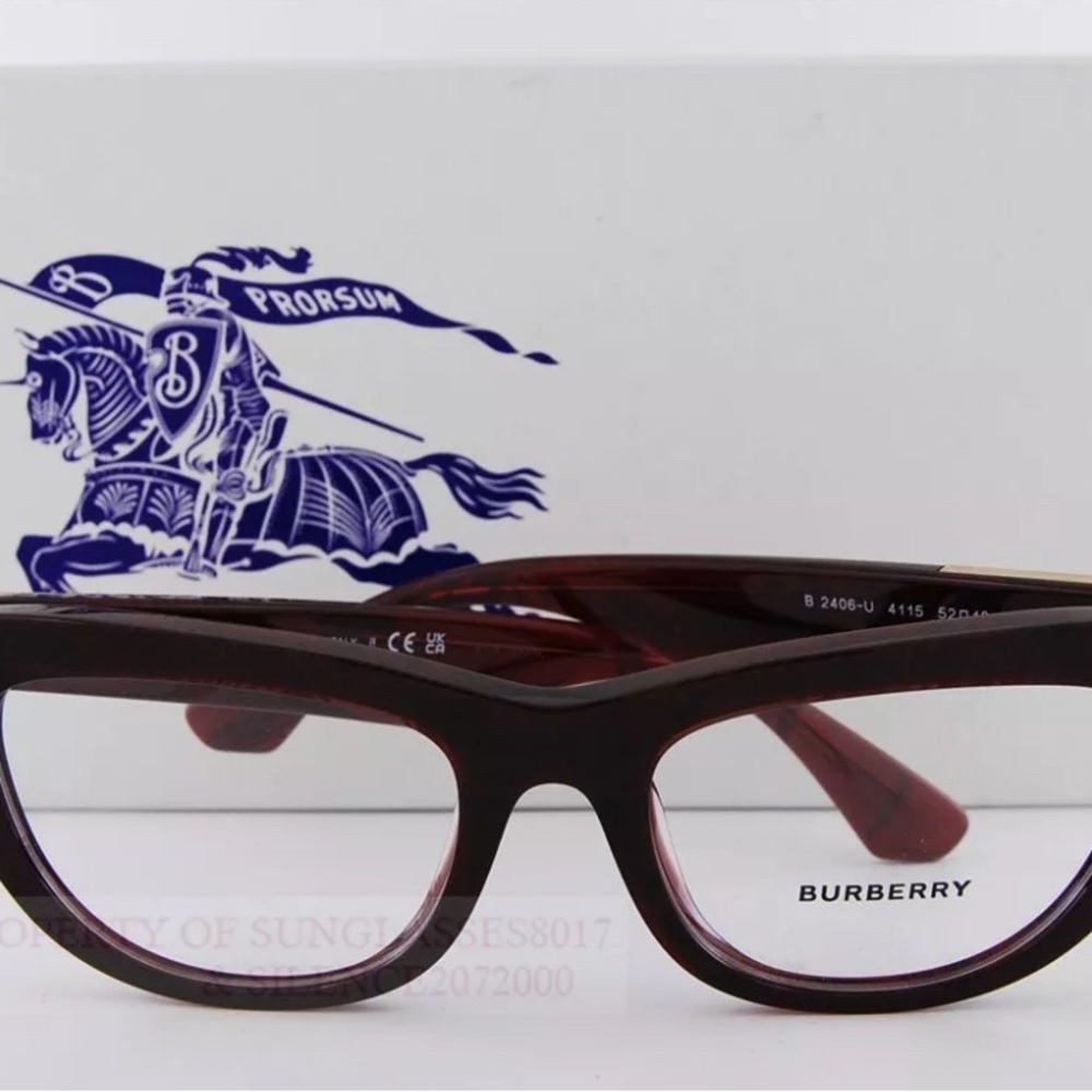 Brand New BURBERRY Eyeglass Frames BE 2406U 4115 Check Red For Women 52mm